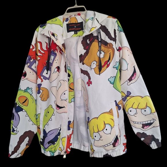 MEMBERS ONLY X Nickelodeon Rugrats Jacket Windbreaker Hooded Unisex Adult S - Picture 3 of 16